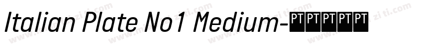 Italian Plate No1 Medium字体转换